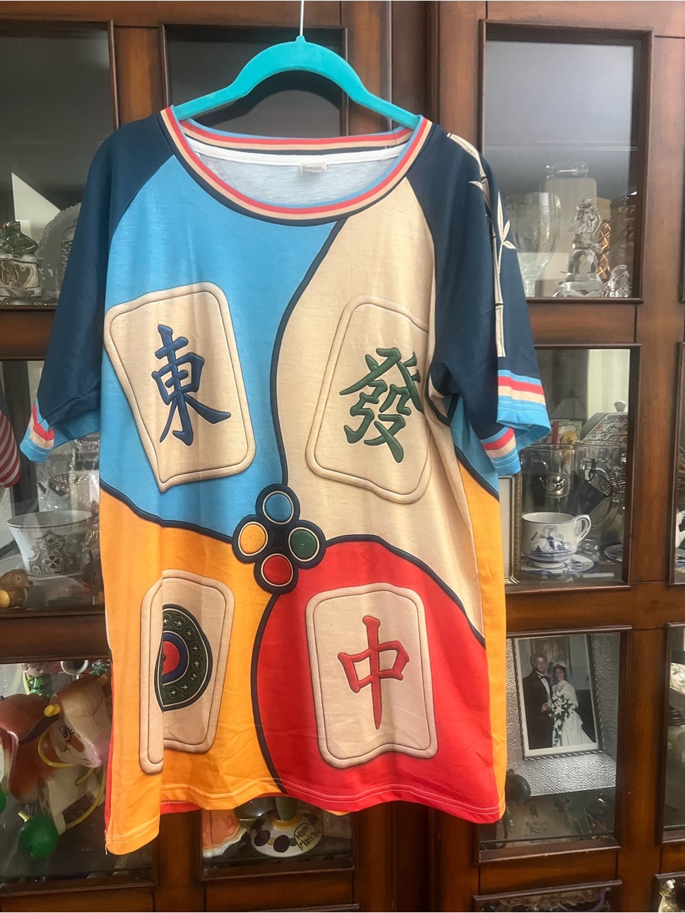 Kids Short Sleeve Mahjong Print Tee - Multicolor
